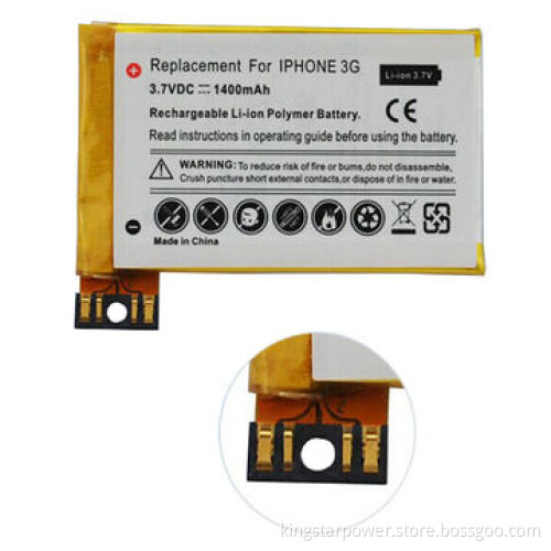 Li-polymer 1,400mAh Mobile Phone Battery for iPhone 3G, Replace APN 616-0346